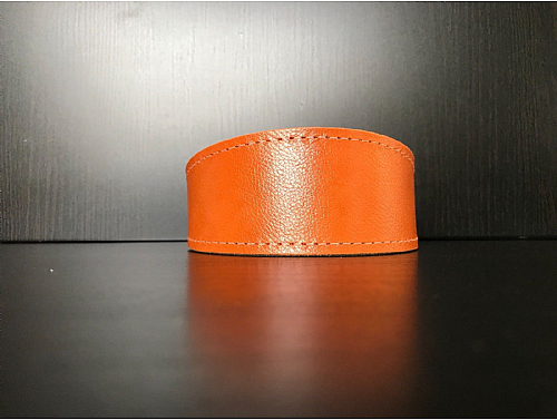 Lined Orange Peel - Whippet Leather Collar - Size M