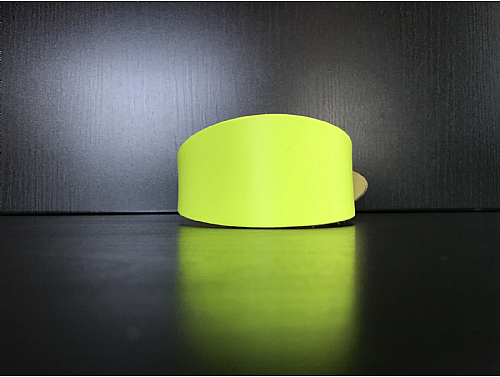 Fluorescent Yellow - Whippet Leather Collar - Size S