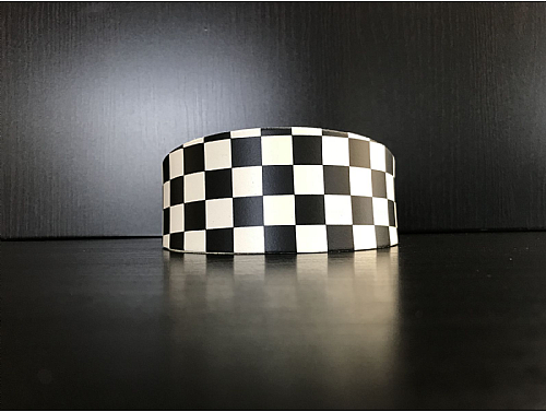 Chequered - Whippet Leather Collar - Size M