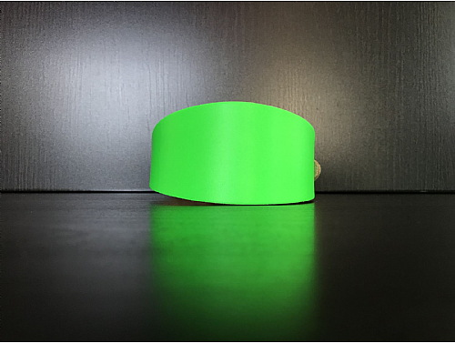 Fluorescent Green - Whippet Leather Collar - Size S