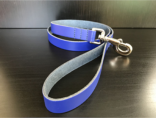 Royal Blue - Real Leather Dog Lead - 110 cm